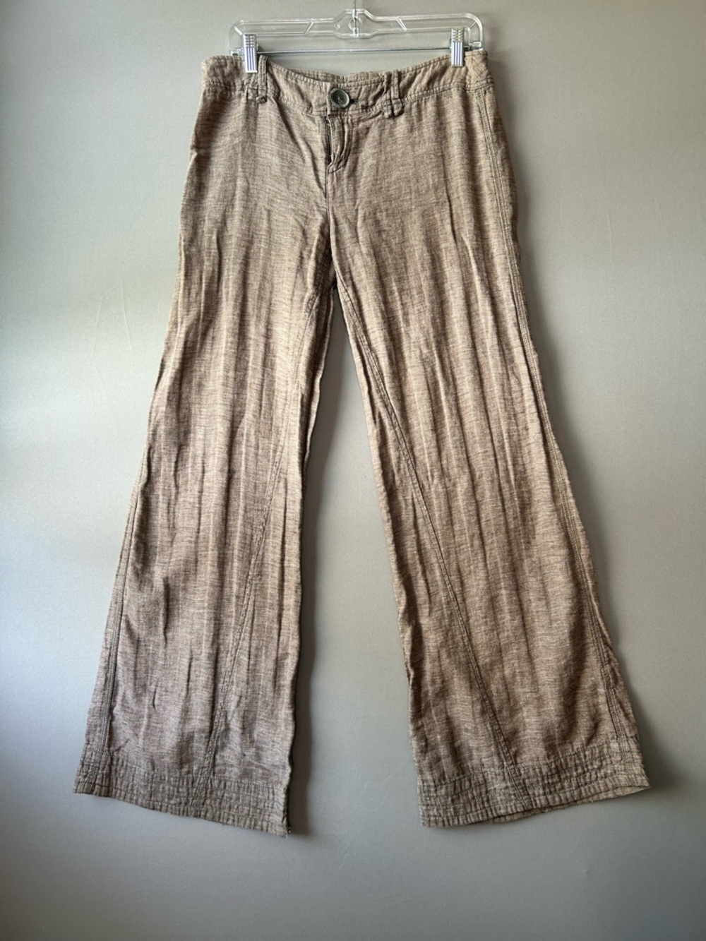 Free People wide leg linen pants. (B0106)